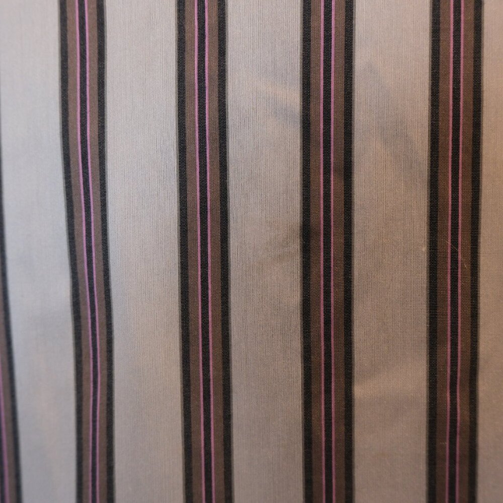 Maliparmi striped silk long sleeve blouse with ruffles - Picture 6 of 7